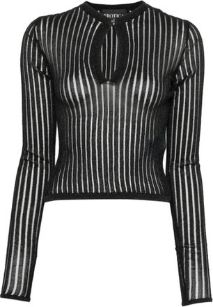 Dondup Blouse met metallic effect - Dames - Blouses - Zwart - S - Overhemden