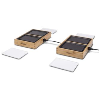 No Brand Plancha De Mesa Dinner4all Pure Metal Y Madera De Bamb&uacute; 840w Princess