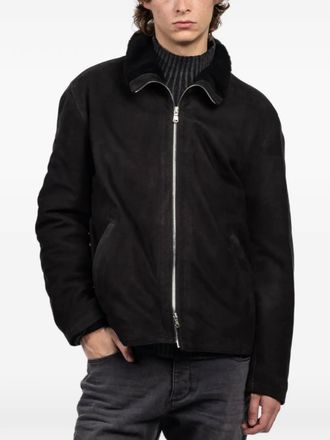 Fradi zip-up long-sleeve jacket - Black