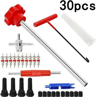 OEM Juego De Herramientas Para V&aacute;lvulas De Neum&aacute;ticos De Cambio R&aacute;pido, 30 Piezas, Veh&iacute;culos Todo Terreno, Camiones Y Motocicletas
