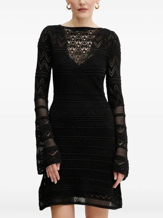 Guess Co Opengebreide mini-jurk - Zwart