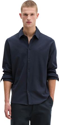 Marc O'Polo Langarm-Poloshirt MARC OPOLO, Herren, Gr. XXL, schwarz navy, Jersey, Obermaterial: 100% Baumwolle, regular fit normal, Manschette, Shirts Langarm-Polo