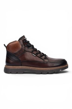Pikolinos Pikolinos Mens Dark Brown Leather Lace-Up Ankle Boots - Vigo