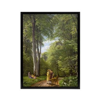 Artery8 PC Skovgaard Beech Wood in May Zealand Landscape Framed Canvas Art in Green | Size: W24 x H32