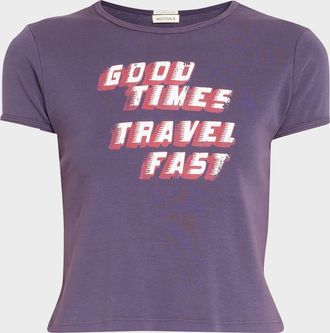 Mother The Itty Bitty Ringer Cropped Tee