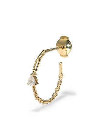 Yvonne Léon 18K yellow gold Céroles diamond earrings