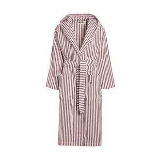 Tekla Hooded Bathrobe Stripes - male - Tekla - Robes - Multicolor - L - Nightwear & Lounge