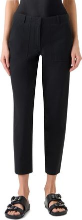 Akris Franco Stretch Cotton Gabardine Slim Ankle Pants in Black at Nordstrom, Size 10