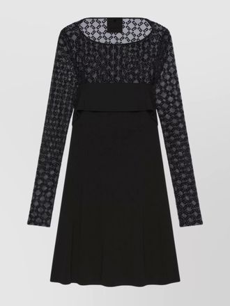 Givenchy draped monogram tulle mini dress