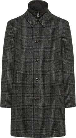 Peuterey Geruite jassen in grijs Fionghal-stijl - Heren - Mantel - Grijs - XL - Jassen