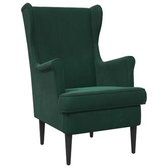 vidaXL Sill&oacute;n Verde Oscuro Terciopelo Vidaxl