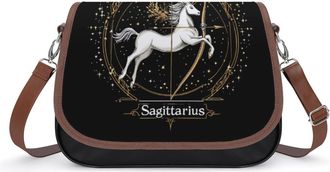 Generic Sagittarius Zodiac Sign Womens Crossbody Bag Fashion Shoulder Handbags Message Tote Bag with Adjustable Strap