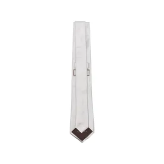 Canali Satin Silk Necktie - Gray
