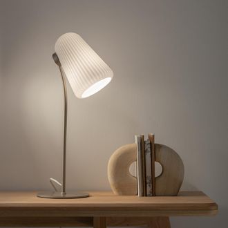 AM.PM Lamp in gecanneleerd opaline, Fosca
