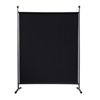 Quick-Star Quick-star - Paravent 150 X 190 Cm Stoff Raumteiler Gro&szlig; Stellwand Trennwand Balkon Sichtschutz Schwarz