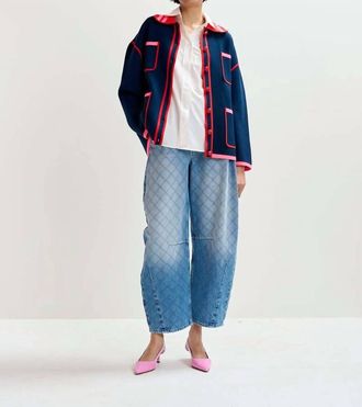 Essentiel Kokorico Knitted Cardigan In Navy