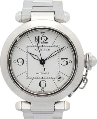 Cartier Vintage, unisex, Wit, ONE Size, Pre-owned Vintage Polshorloge