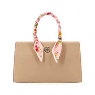 Like Dreams Womens Primrose Scarf Crossbody Bag In Beige