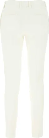 Saint Laurent Womens Ivory Wool Pant 9935 Pantaloni Trousers