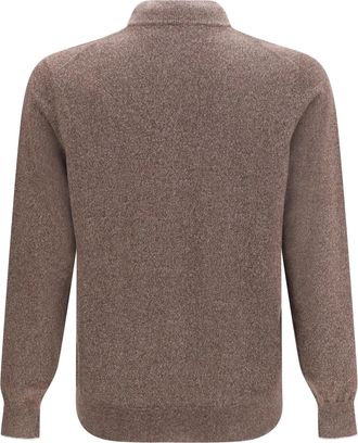 Brunello Cucinelli Mens Cashmere Cardigan Moro+grigio Kashmir-Capra Hircus Kashmir/capra Sweater