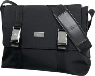 Gucci Vintage, unisex, Zwart, ONE Size, Leer, Pre-owned Vintage Schoudertas