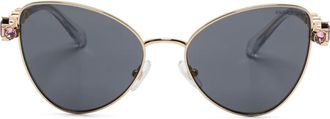 Swarovski cat eye-frame sunglasses - women - Metal - 56 - Gold