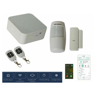 Trade Shop Trade Shop - Kit Allarme Antifurto Casa Wi-fi Wireless Sensore Porte Finestre 2 Telecomandi
