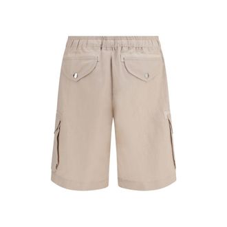 Brunello Cucinelli Mens Beige Linen Bermuda Shorts