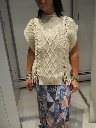 Scotch & Soda Cable Stitch Funnel Neck Sweater In Soft Ice