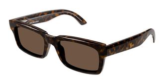Balenciaga BB0345S Asian Fit 002 Mens Sunglasses Tortoiseshell Size 55