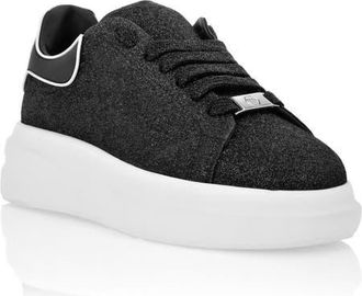 Philipp Plein Lo-Top Sneakers Glitter Women in Black at Nordstrom, Size 35