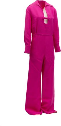 Valentino Garavani Womens Pink Wide-Leg Jumpsuit
