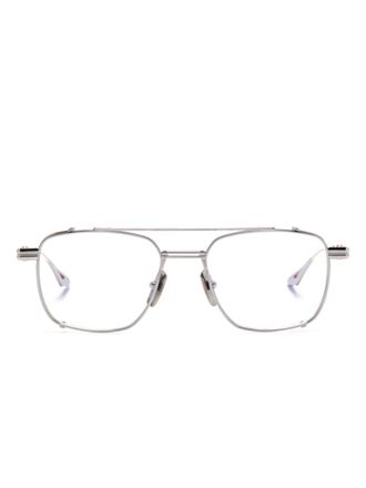Dita Eyewear pilot-frame glasses - unisex - Titanium - 53 - Silver