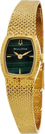 Bulova Goddess of Time Quartz Malachite Dial Ladies Watch 97L184