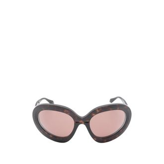Alaia Geometric Oval-frame Sunglasses