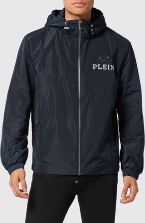 Philipp Plein Giacca a vento in tessuto tecnico con cappuccio e stampa logo