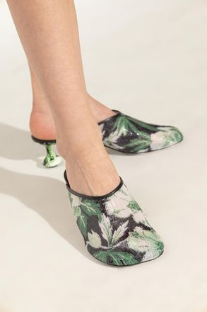 Loewe Heeled Mules Toy, Womens, Green