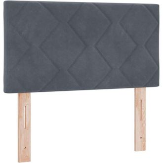 vidaXL Cama Con Somier Y Colch&oacute;n Gris Oscuro 80x200 Cm Terciopelo Vidaxl