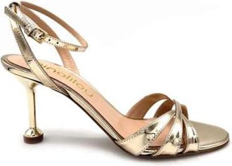 Ninalilou Sandalo - Dames - Sandalen met hakken - Geel - 36 EU - Leer - Schoenen