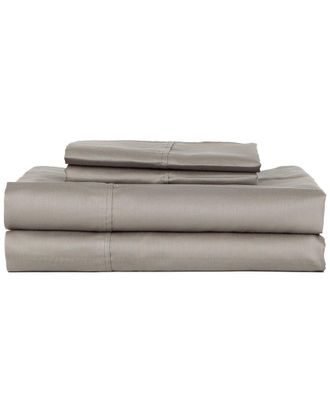 Castle Hill London 410 Thread Count Solid Sateen 4Pc Sheet Set