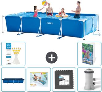 Intex Piscina Con Estructura Rectangular - 450x220x84 Cm - 7-piezas S49
