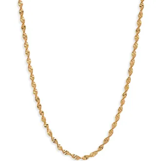 Nordstrom Spiral Chain Necklace in 14K Gold Plated at Nordstrom