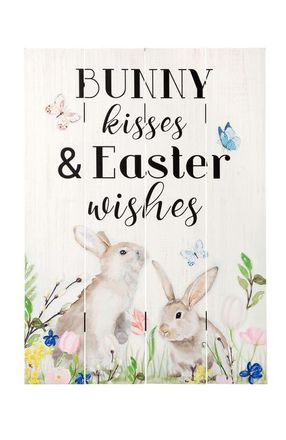 Glitzhome 18H Easter Wooden Bunny Door Hanger in White at Nordstrom, Size Medium