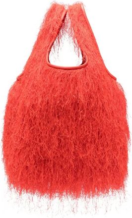 Dries Van Noten Handbags, female, Red, Size: ONE SIZE Top-handle Open-top Bag