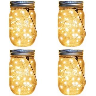 OEM L&aacute;mpara Solar De Jard&iacute;n En Frasco - 20 Led - Grande 4 Piezas