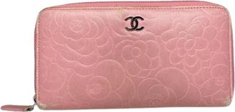 Chanel Pre-owned Leather Wallet - Dames - Vintage Accessoires - Roze - ONE Size - Leer - Vintage