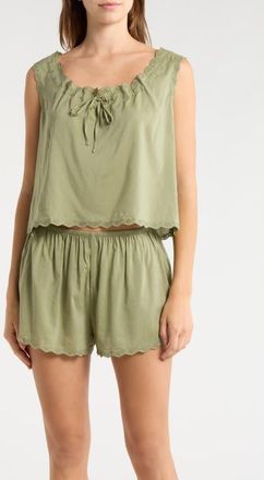 Reformation Hazel Short Pajamas in Artichoke at Nordstrom, Size X-Large