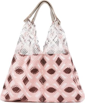 Epice Elziver mesh geometric-print shoulder bag - women - Polyester - OS - Pink