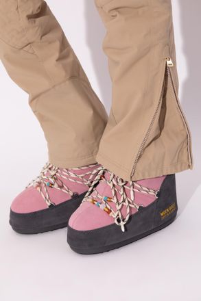 Moon Boot Snow Boots X Gir Icon Low Suede Beads, Womens, Pink