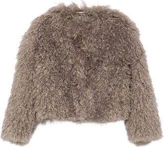 Tagliatore Faux Fur Shearling Jassen - Dames - Jassen - Grijs - 2XL - Jassen